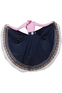 Design Tibetan dance costume skirt, custom-made big swing skirt performance costume, women's top jumpsuit, Tibetan practice clothing, art test ethnic style, Tibetan performance costume SKDO020 detail view-2